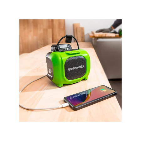 Купить не дорого Беспроводная акустическая система аккумуляторная Greenworks GPT-MNBS 24V/220V без АКБ и ЗУ в интернет магазине Stels.kz Беспроводная акустическая система аккумуляторная Greenworks GPT-MNBS 24V/220V без АКБ и ЗУ в интернет магазине Stels.kz