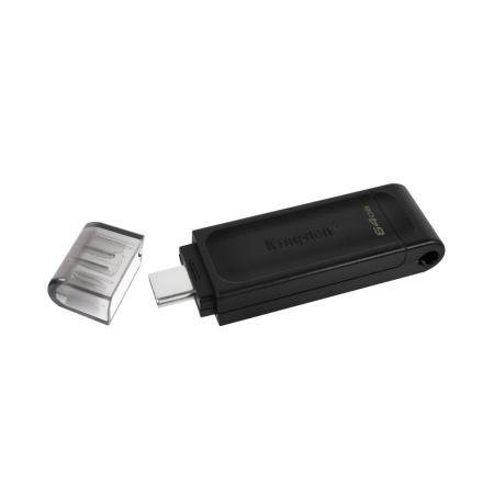 USB-накопитель Kingston DT70/64GB 64GB Type-C Чёрный в интернет магазине Stels.kz