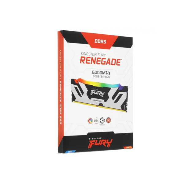 Комплект модулей памяти Kingston FURY Renegade RGB XMP KF560C32RSAK2-96 DDR5 96GB (Kit 2x48GB) 6000M в интернет магазине Stels.kz