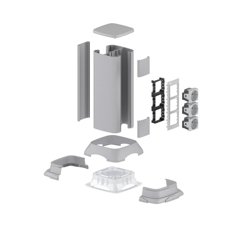 Миниколонна алюминиевая DKC 19534 0.35м темно-серебристый металлик в интернет магазине Stels.kz