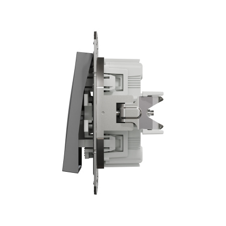 Выключатель одноклавишный перекрестный SE EPH0500171 Asfora антрацит в интернет магазине Stels.kz