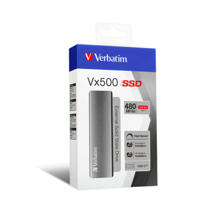 Внешний SSD диск Verbatim VX500 47443 480GB Серый в интернет магазине Stels.kz