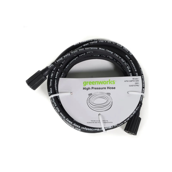 Шланг для мойки высокого давления Greenworks 5202107 7.6 м 310 бар Шланг для мойки высокого давления Greenworks 5202107 7.6 м 310 бар