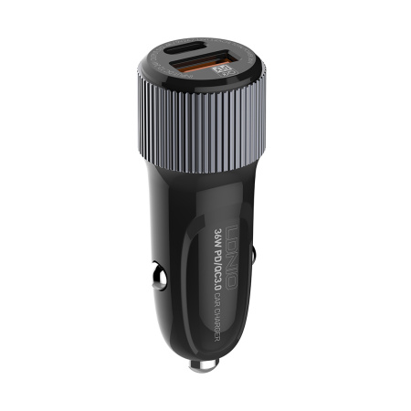 Автомобильное зарядное устройство LDNIO C510Q 2*USB（A,C) Lightning Чёрный в интернет магазине Stels.kz