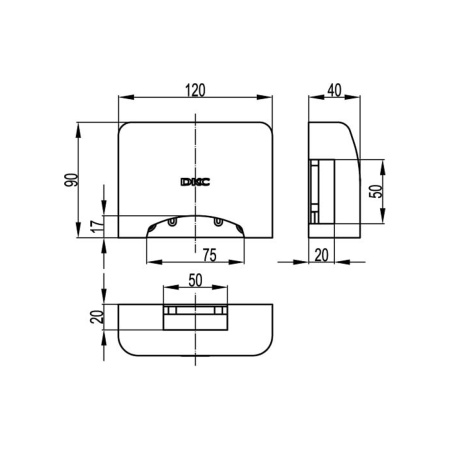 Переходник DKC 11870 с напольных на настенные короба в интернет магазине Stels.kz
