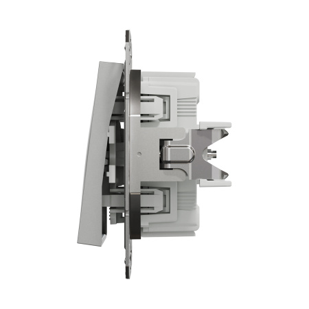 Выключатель 1 клавишный SE EPH0400161 Asfora проходной механизм алюминий в интернет магазине Stels.kz