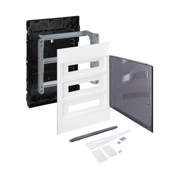 Щит встраиваемый Legrand Practibox S 3х18 IP40 Дымчатая дверь в интернет магазине Stels.kz