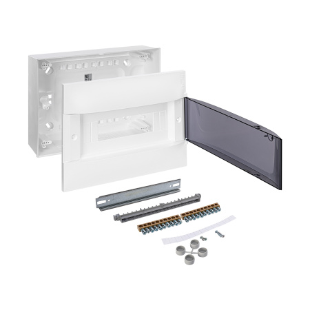 Щит навесной Legrand Practibox S 1х12 IP40 Дымчатая дверь в интернет магазине Stels.kz