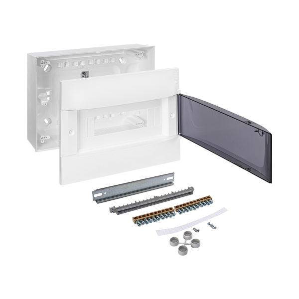 Щит навесной Legrand Practibox S 1х12 IP40 Дымчатая дверь в интернет магазине Stels.kz