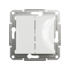 Выключатель двухклавишный SE EPH0370121 Asfora механизм быстрозажим. клеммы белый в интернет магазине Stels.kz