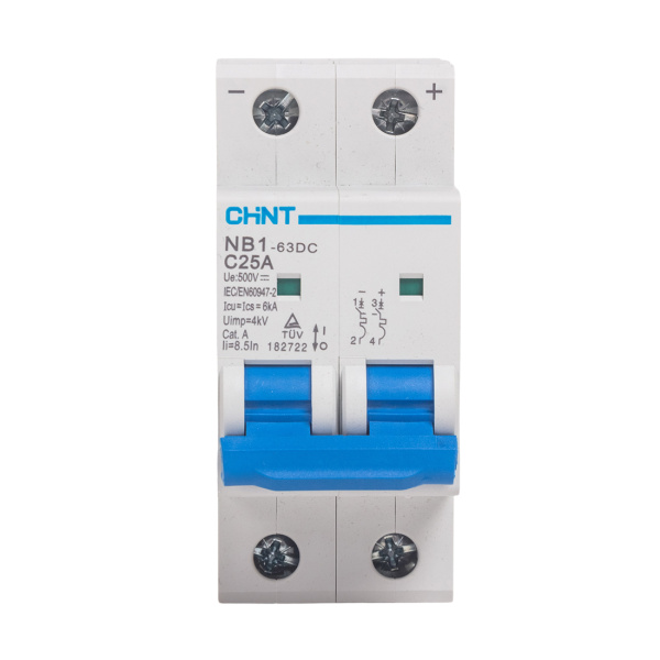Автоматический выключатель CHINT NB1-63DC 2P 25A DC500B 6kA в интернет магазине Stels.kz
