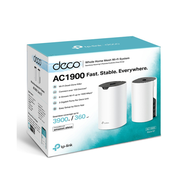 Домашняя Mesh-система Wi-Fi 5 TP-Link Deco S7 (2-pack) в интернет магазине Stels.kz