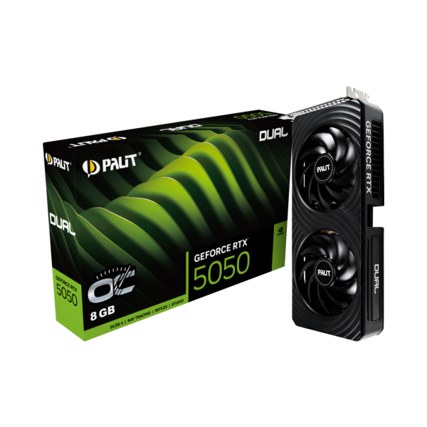 Купить не дорого Видеокарта PALIT RTX5050 DUAL OC 8G (NE65050S19P1-GB2070D) в интернет магазине Stels.kz Видеокарта PALIT RTX5050 DUAL OC 8G (NE65050S19P1-GB2070D) в интернет магазине Stels.kz