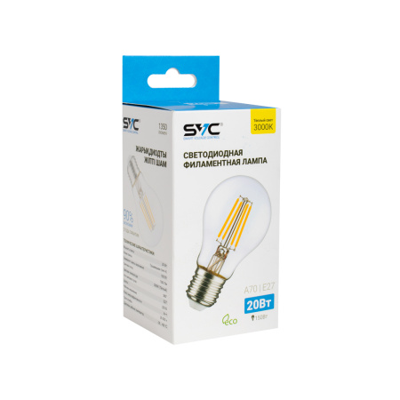 Лампа светодиодная SVC LED A70-F-20W-E27-3000K Тёплый Серия 360° в интернет магазине Stels.kz