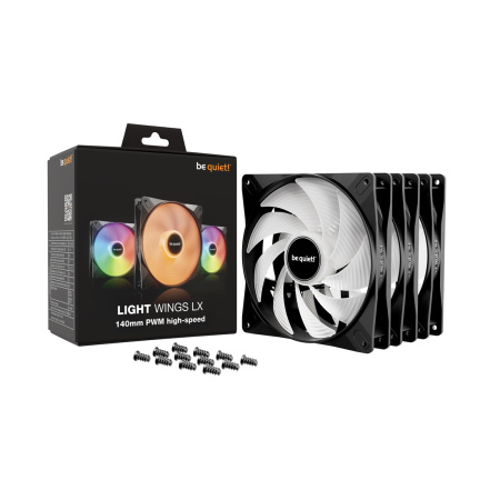 Вентилятор для компьютерного корпуса Bequiet! Light Wings LX 140mm PWM high-speed Triple-pack в интернет магазине Stels.kz