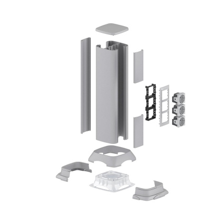 Алюминиевая колонна DKC 19554 0.5м темно-серебристый металлик в интернет магазине Stels.kz