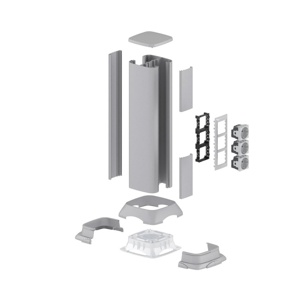 Алюминиевая колонна DKC 19554 0.5м темно-серебристый металлик в интернет магазине Stels.kz