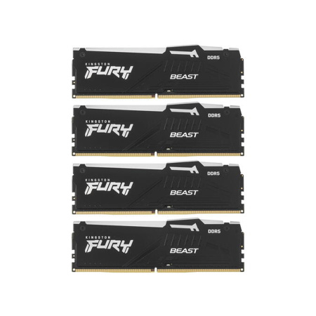 Комплект модулей памяти Kingston FURY Beast RGB XMP KF556C40BBAK4-128 DDR5 128GB (Kit 4x32GB) 5600MH в интернет магазине Stels.kz