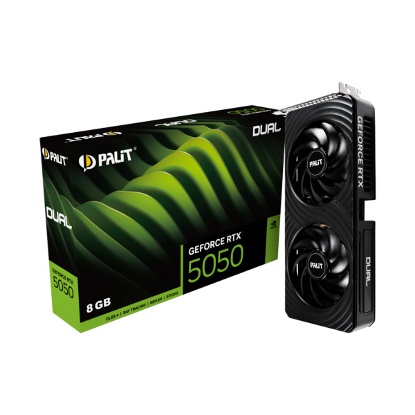 Купить не дорого Видеокарта PALIT RTX5050 DUAL 8G (NE65050019P1-GB2070D) в интернет магазине Stels.kz Видеокарта PALIT RTX5050 DUAL 8G (NE65050019P1-GB2070D) в интернет магазине Stels.kz