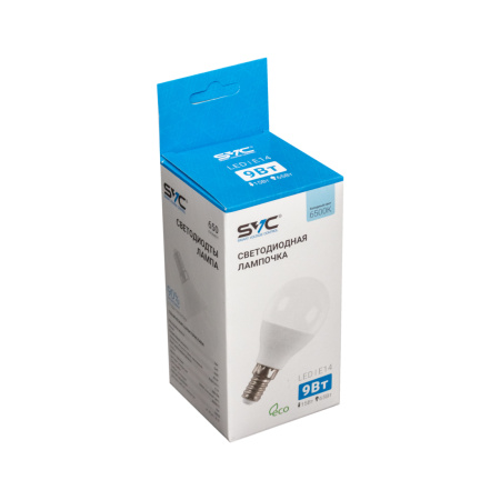 Эл. лампа светодиодная SVC LED G45-9W-E14-6500K, Холодный в интернет магазине Stels.kz