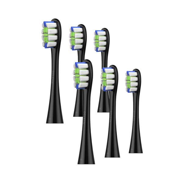 Сменные зубные щетки Oclean Plaque Control Brush Head (6-pk) Black Сменные зубные щетки Oclean Plaque Control Brush Head (6-pk) Black