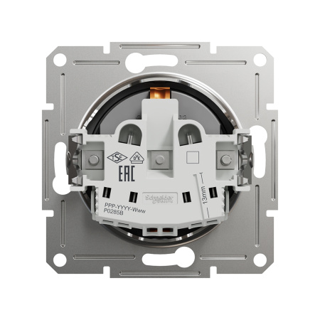 Розетка с заземлением SE EPH2900171 Asfora механизм антрацит в интернет магазине Stels.kz