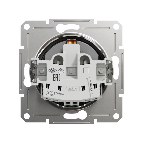 Розетка с заземлением SE EPH2900171 Asfora механизм антрацит в интернет магазине Stels.kz