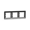 Рамка горизонтальная SE EPH5805371 Asfora EM 3 постовая антрацит в интернет магазине Stels.kz