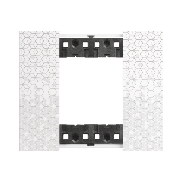 Рамка декоративная Bticino KA4802MW Living Now 2 модуля "пиксель"