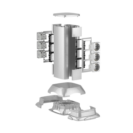 Миниколонна алюминиевая DKC 19531 0.35м светло-серебристый металлик в интернет магазине Stels.kz