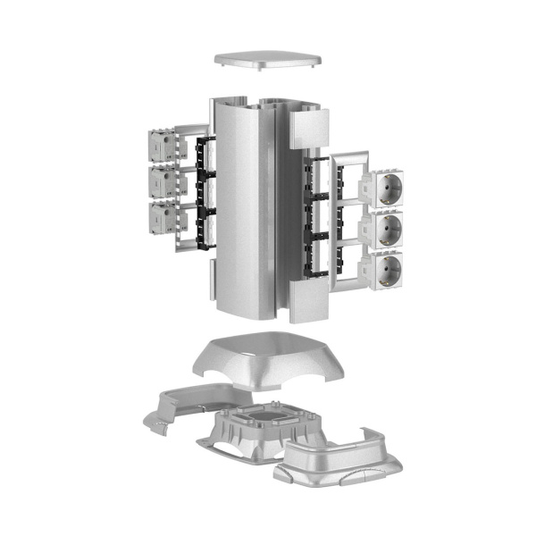 Миниколонна алюминиевая DKC 19531 0.35м светло-серебристый металлик в интернет магазине Stels.kz