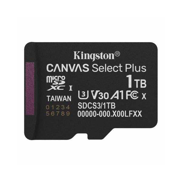 Карта памяти Kingston SDCS3/1TBSP Canvas Select Plus A1 U3 V30 1TB Карта памяти Kingston SDCS3/1TBSP Canvas Select Plus A1 U3 V30 1TB