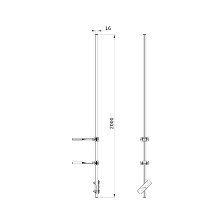 Молниеприемник с держателями 2000 мм DKC NL7200 Алюминий в интернет магазине Stels.kz