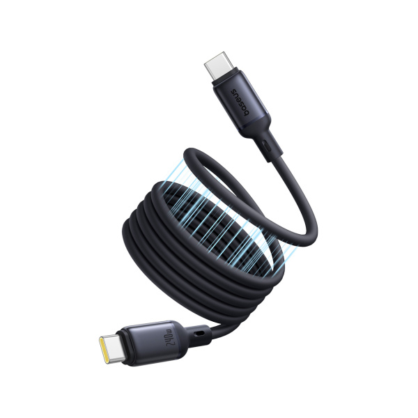 Интерфейсный кабель Baseus PicoGo Magnetic USB-C to USB-C 240W Black (P10376800121-00) в интернет магазине Stels.kz