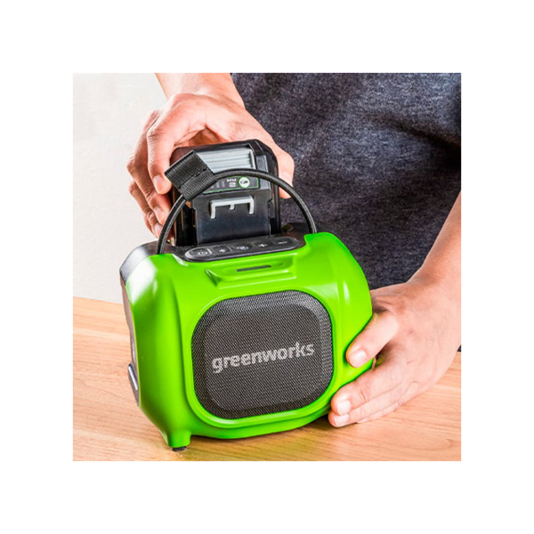 Купить не дорого Беспроводная акустическая система аккумуляторная Greenworks GPT-MNBS 24V/220V без АКБ и ЗУ в интернет магазине Stels.kz Беспроводная акустическая система аккумуляторная Greenworks GPT-MNBS 24V/220V без АКБ и ЗУ в интернет магазине Stels.kz