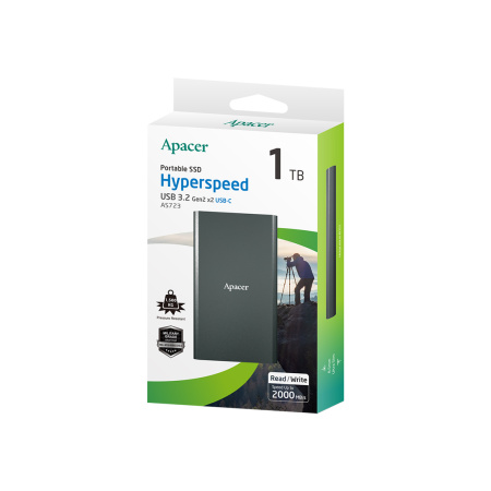 Внешний SSD диск Apacer 1TB AS723 Черный в интернет магазине Stels.kz