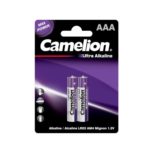Батарейка CAMELION Ultra Alkaline LR03-BP2UT 2 шт. в блистере Батарейка CAMELION Ultra Alkaline LR03-BP2UT 2 шт. в блистере