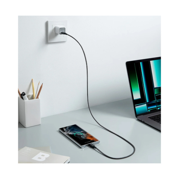 Интерфейсный кабель Anker 322 USB-C to USB-C Cable 1М (A81H5G11) Черный в интернет магазине Stels.kz