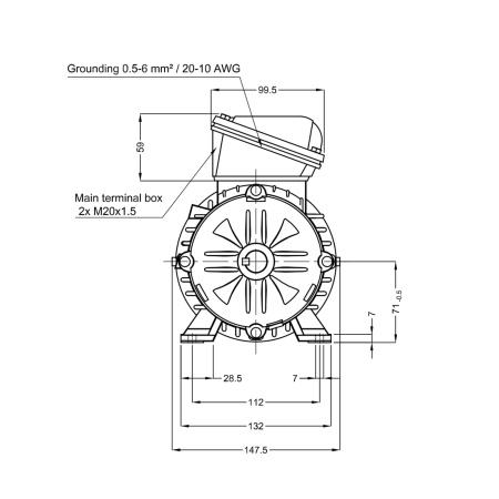 Купить не дорого Асинхронный электродвигатель WEG 17928428 WGOST-L71 0.75 кВт 4P B3T 220/380 В 50 Гц в интернет магазине Stels.kz Асинхронный электродвигатель WEG 17928428 WGOST-L71 0.75 кВт 4P B3T 220/380 В 50 Гц в интернет магазине Stels.kz