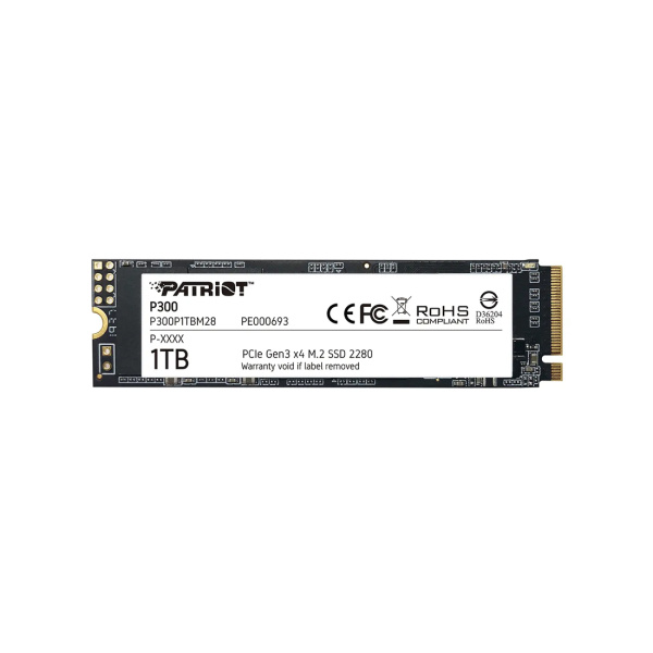 Твердотельный накопитель SSD Patriot P300 1TB M.2 NVMe PCIe 3.0x4 Твердотельный накопитель SSD Patriot P300 1TB M.2 NVMe PCIe 3.0x4