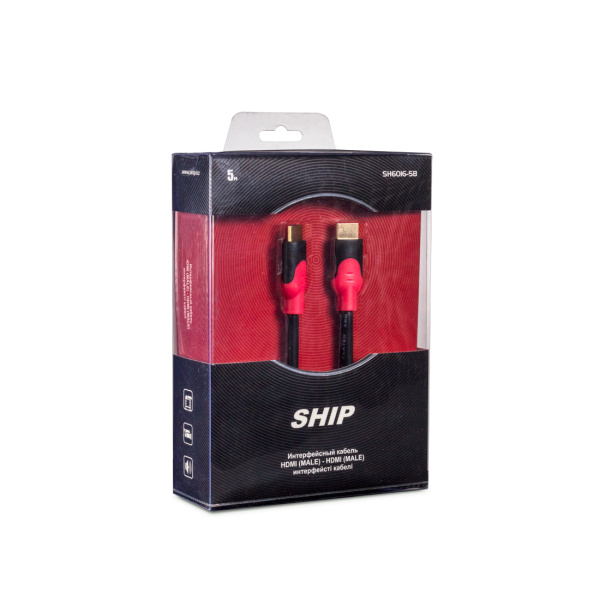 Интерфейсный кабель HDMI-HDMI SHIP SH6016-5B 30В Блистер в интернет магазине Stels.kz