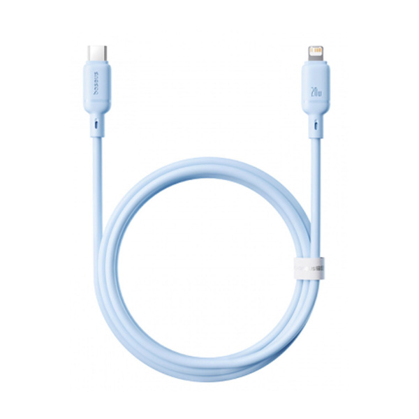 Интерфейсный кабель Baseus Silky Type-C to iP 20W 1m Blue (P10377700313-00)