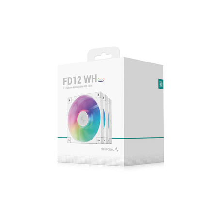 Комплект кулеров для компьютерного корпуса Deepcool FD12 ARGB WH-3 в1 в интернет магазине Stels.kz