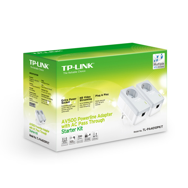Купить не дорого Комплект Powerline адаптеров TP-Link TL-PA4010PKIT в интернет магазине Stels.kz Комплект Powerline адаптеров TP-Link TL-PA4010PKIT в интернет магазине Stels.kz