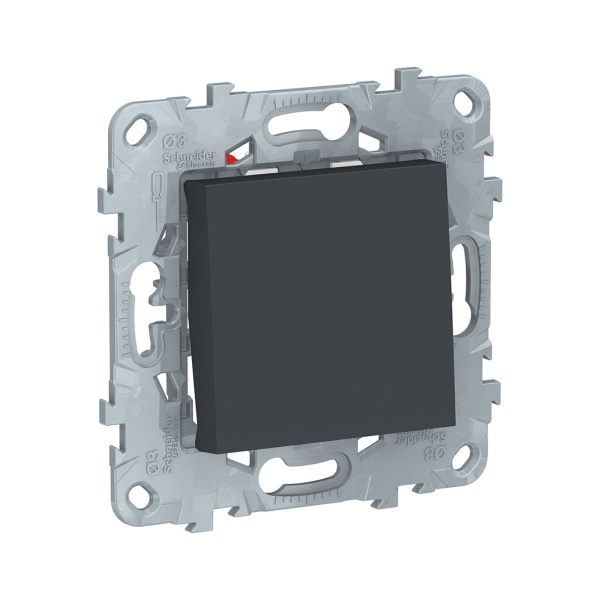 Переключатель одноклавишный SE NU520554 Unica New перекрестный антрацит Переключатель одноклавишный SE NU520554 Unica New перекрестный антрацит