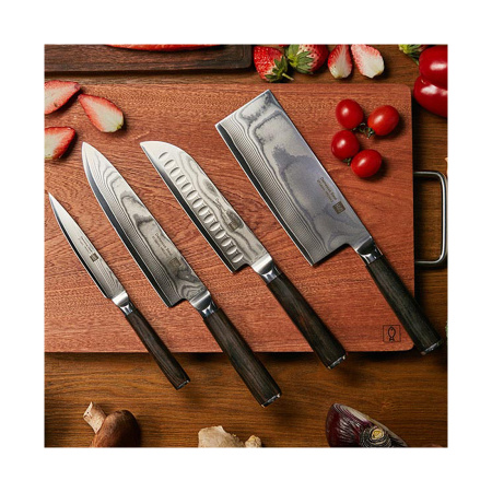 Набор ножей из дамасской стали Huohou Damascus Knife Set в интернет магазине Stels.kz